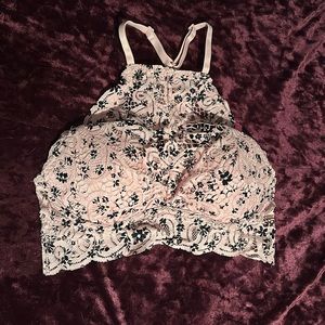 Lacey Bra Bralette Top - Pink